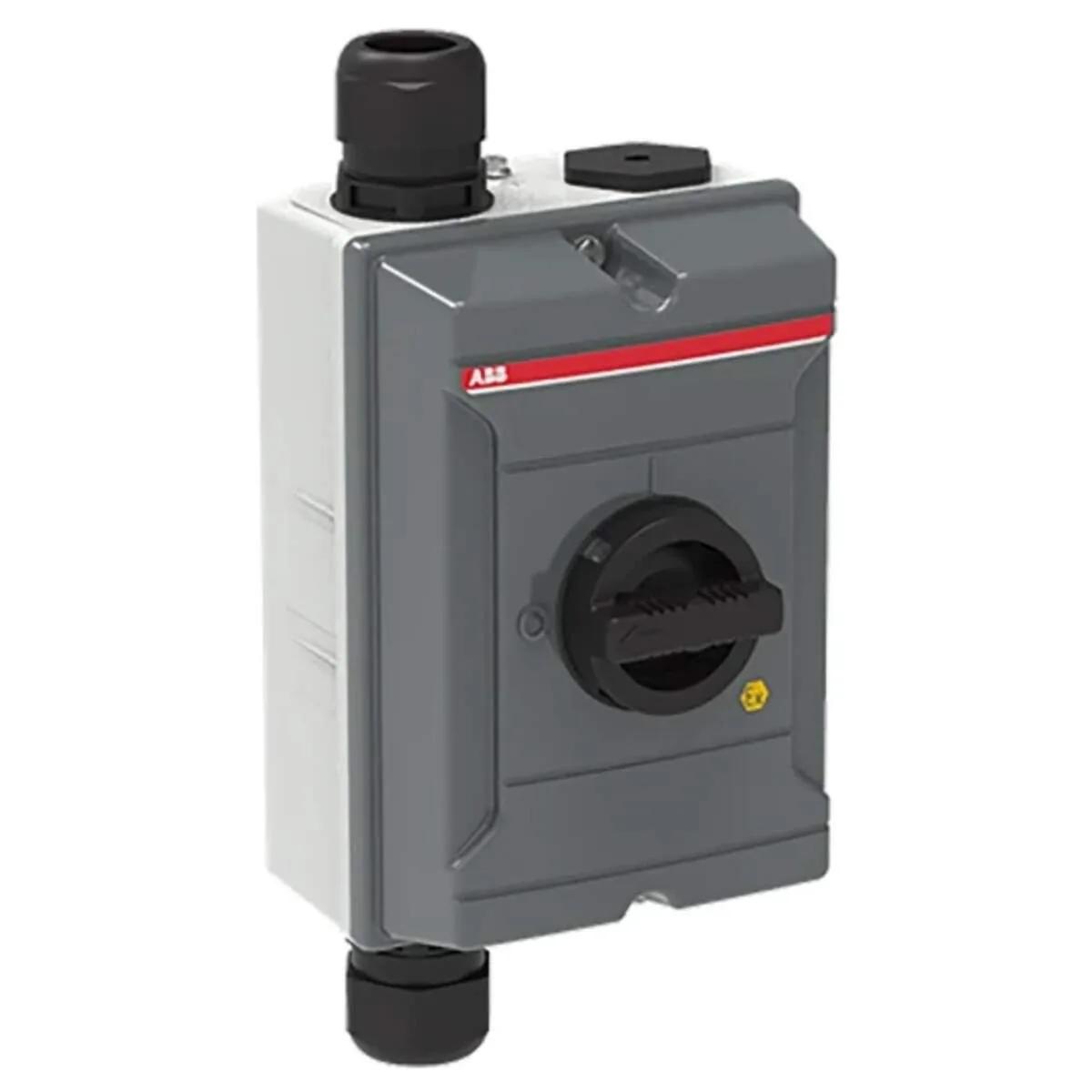 ABB ATEX werkschakelaar 4-polig 25A IP65 9kW 400V — aluminium behuizing, incl. wartels