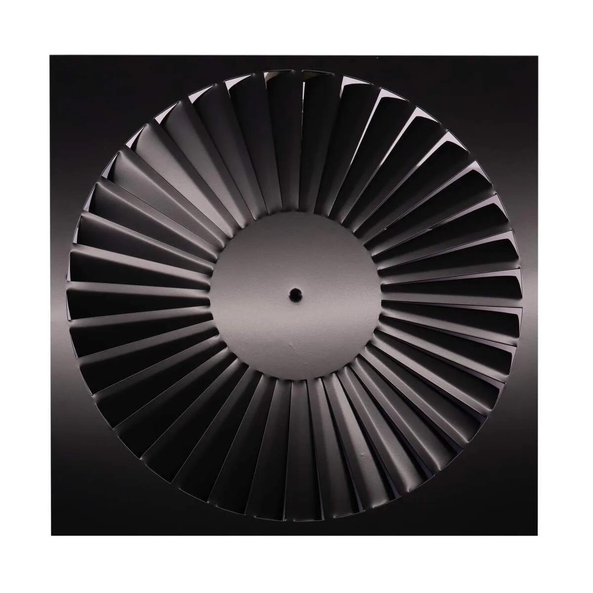 AircoFlow wervelrooster zwart SDB-400 (RAL 9005) — 598×598 mm