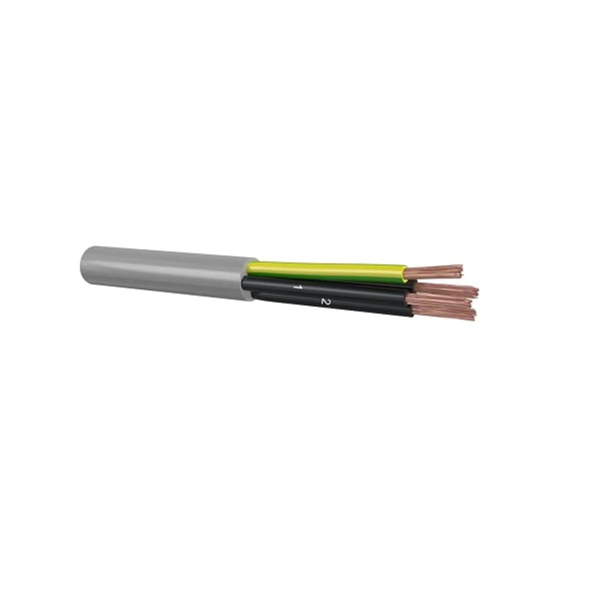 Dynamic stuurstroomkabel 2 × 1,5 mm² grijs — rol 100 meter