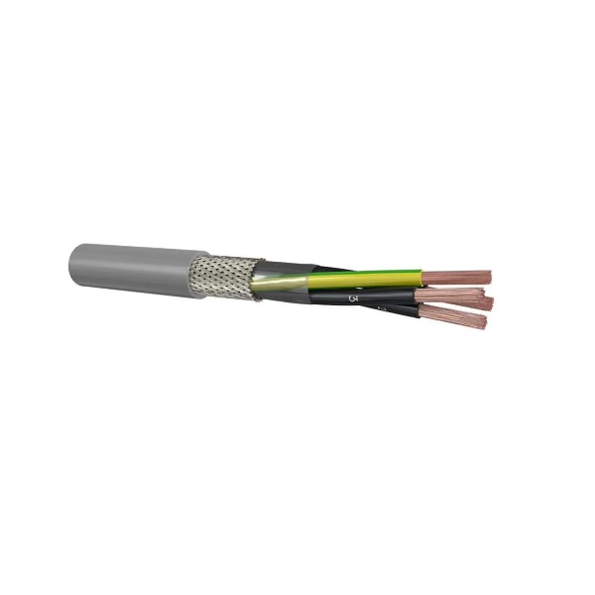Dynamic stuurstroomkabel afgeschermd 2 × 1,0 mm² grijs — rol 100 meter