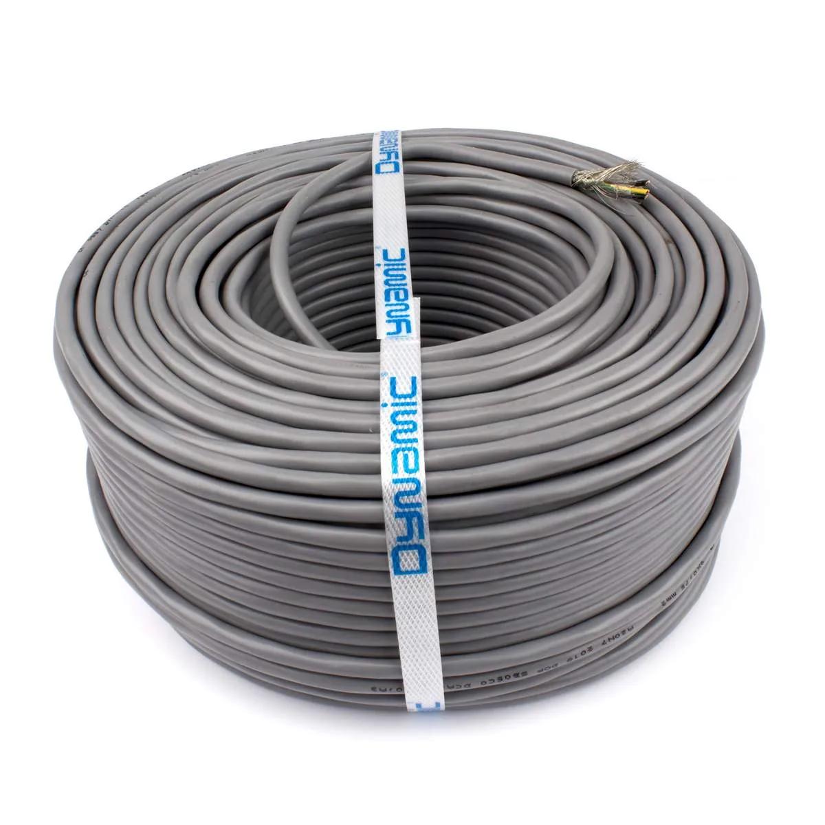 Dynamic stuurstroomkabel afgeschermd 3 × 0,75 mm² grijs — rol 100 meter