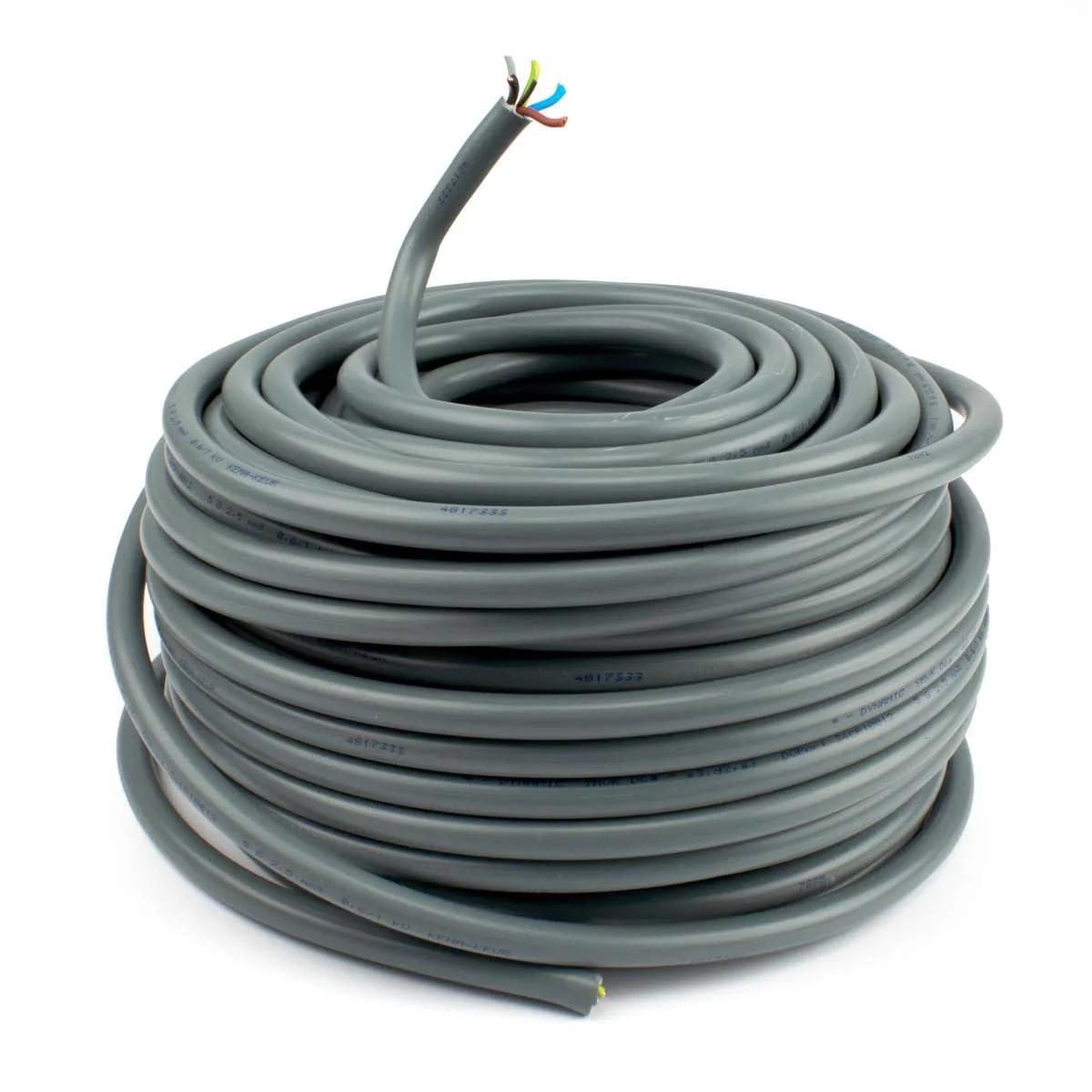 Dynamic voedingskabel YMvK 5 × 2,5 mm² grijs — rol 50 meter