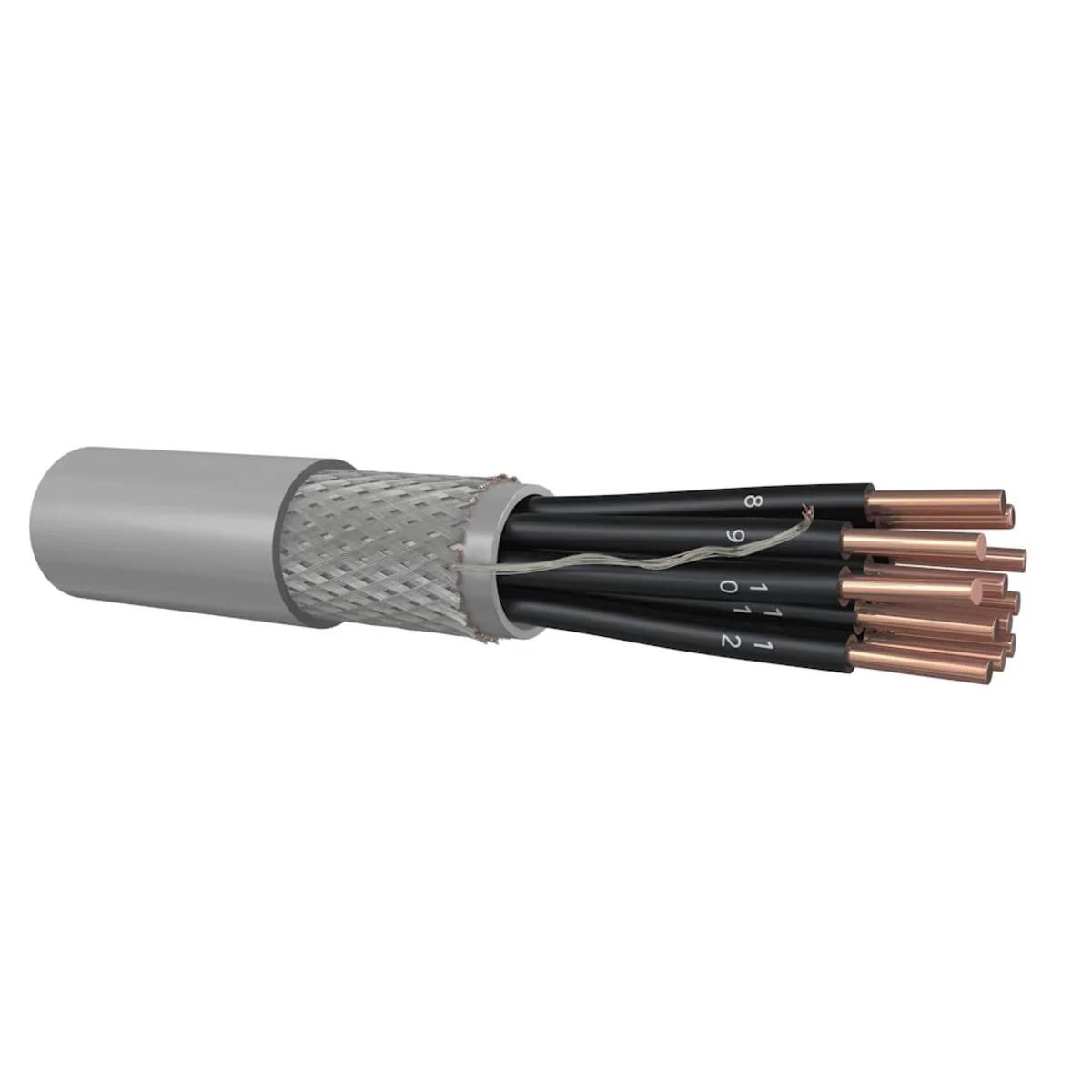 Dynamic voedingskabel YMvKas 2+as × 2,5 mm² grijs — rol 25 meter