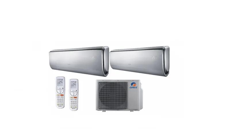 Gree U-Crown Duo 5.0 kW (2× 3.5) zilver — premium binnenunits incl. WiFi