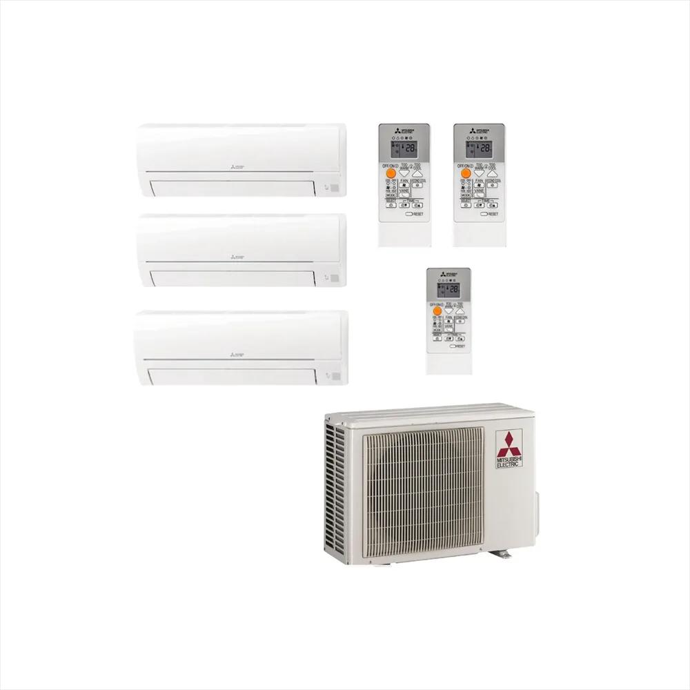 Mitsubishi Electric Triple MXZ-3HA50VF 5.0kW + 3× MSZ-HR25VFK 2.5kW — WiFi A++