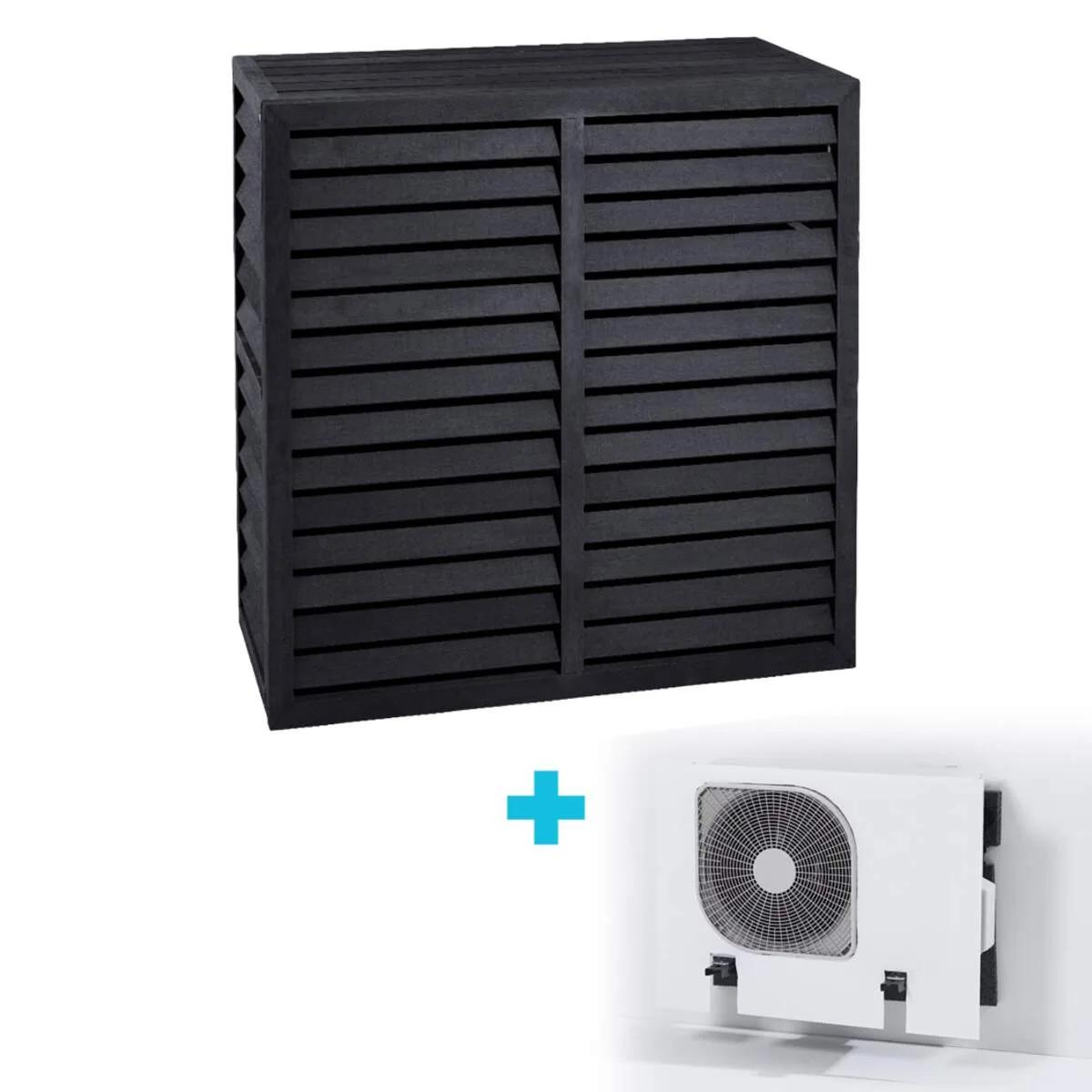 Omkasting Large Houtkool grijs — wpc 1100×1200×650 mm incl. condensorschot