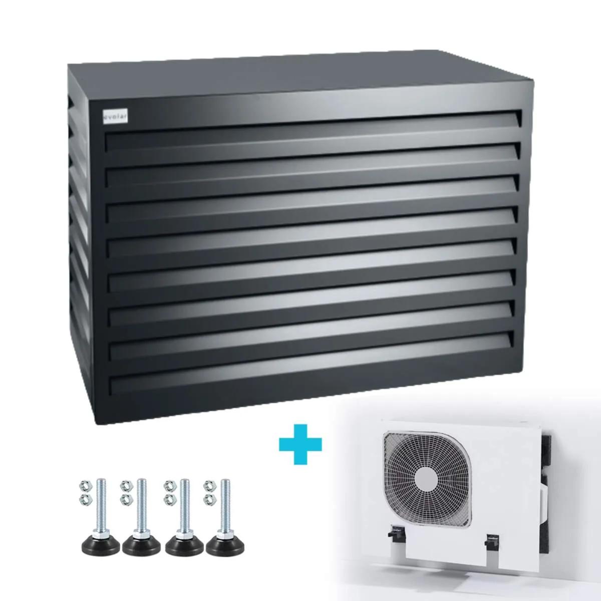Omkasting Small Donker antraciet — aluminium 700×1000×500 mm incl. condensorschot en opstelvoetjes