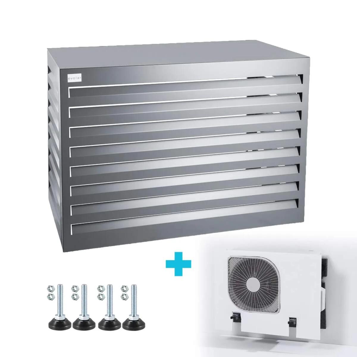 Omkasting Small Licht antraciet (grijs) — aluminium 700×1000×500 mm incl. condensorschot en opstelvoetjes