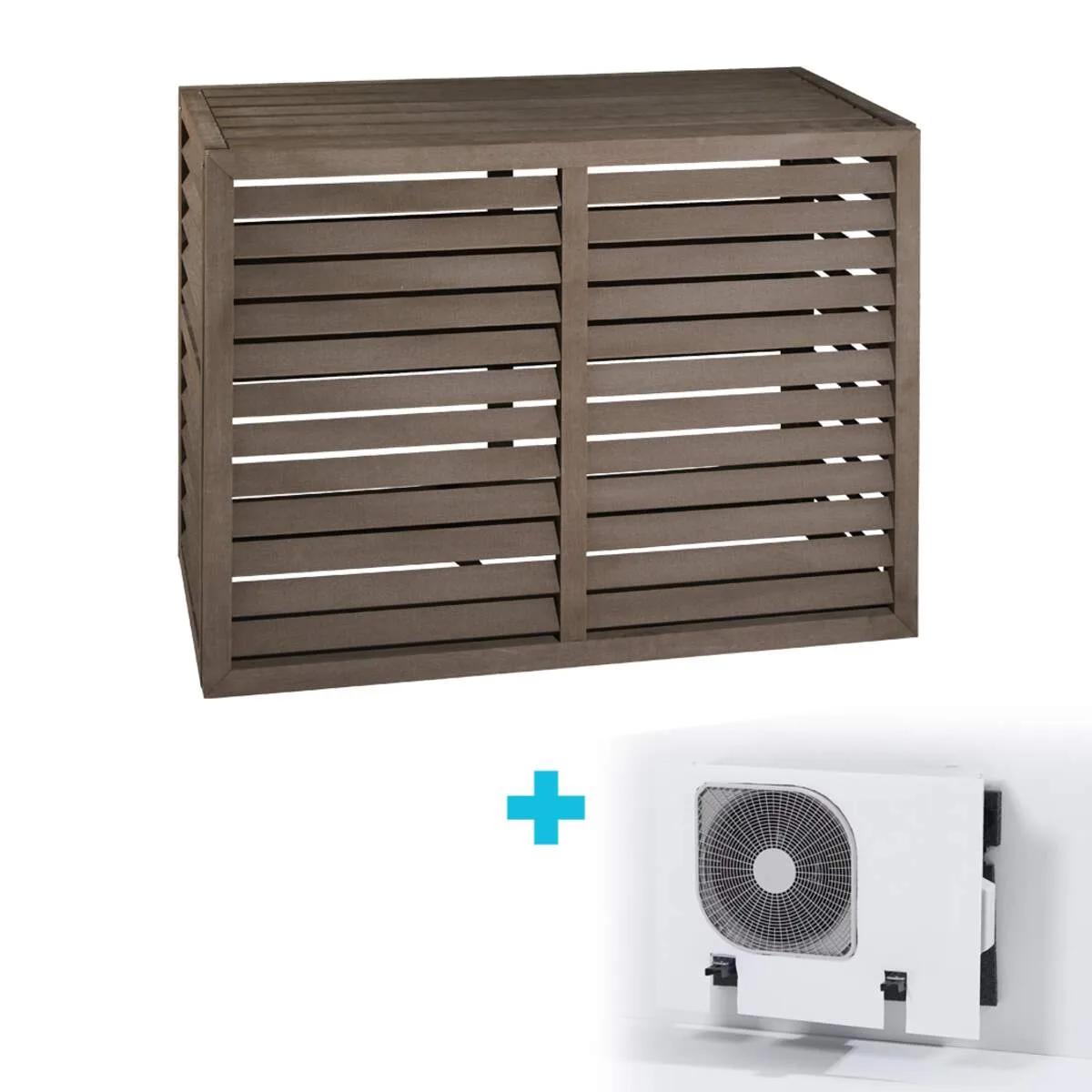 Omkasting Small Natuurlijk bruin — wpc 700×1000×500 mm incl. condensorschot