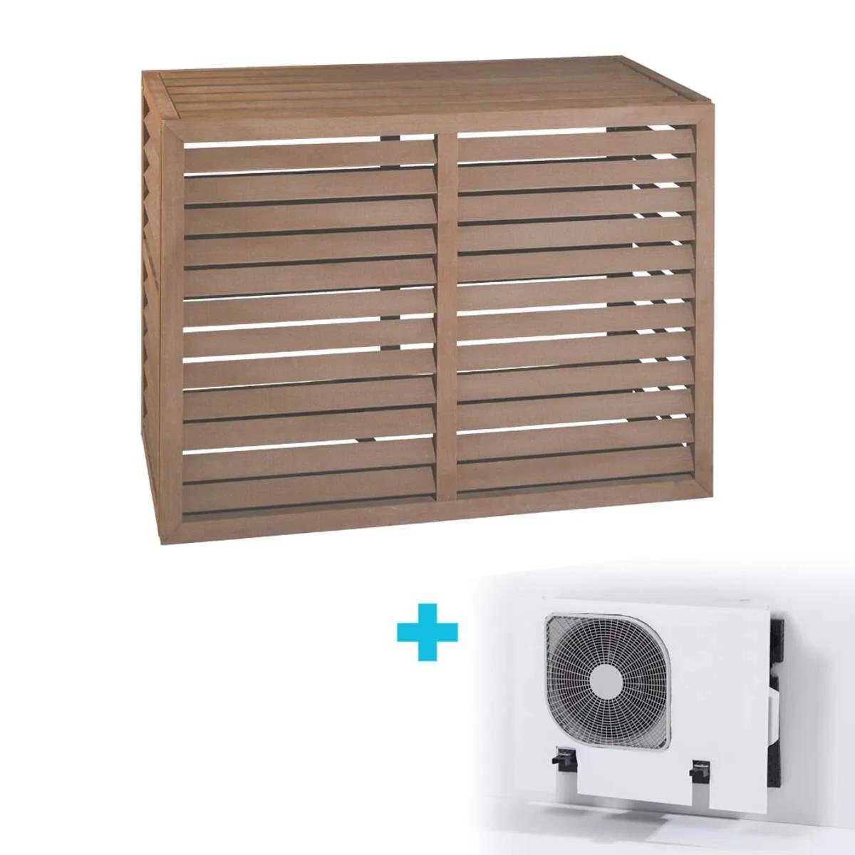Omkasting Small Houtlook teak — wpc 700×1000×500 mm incl. condensorschot