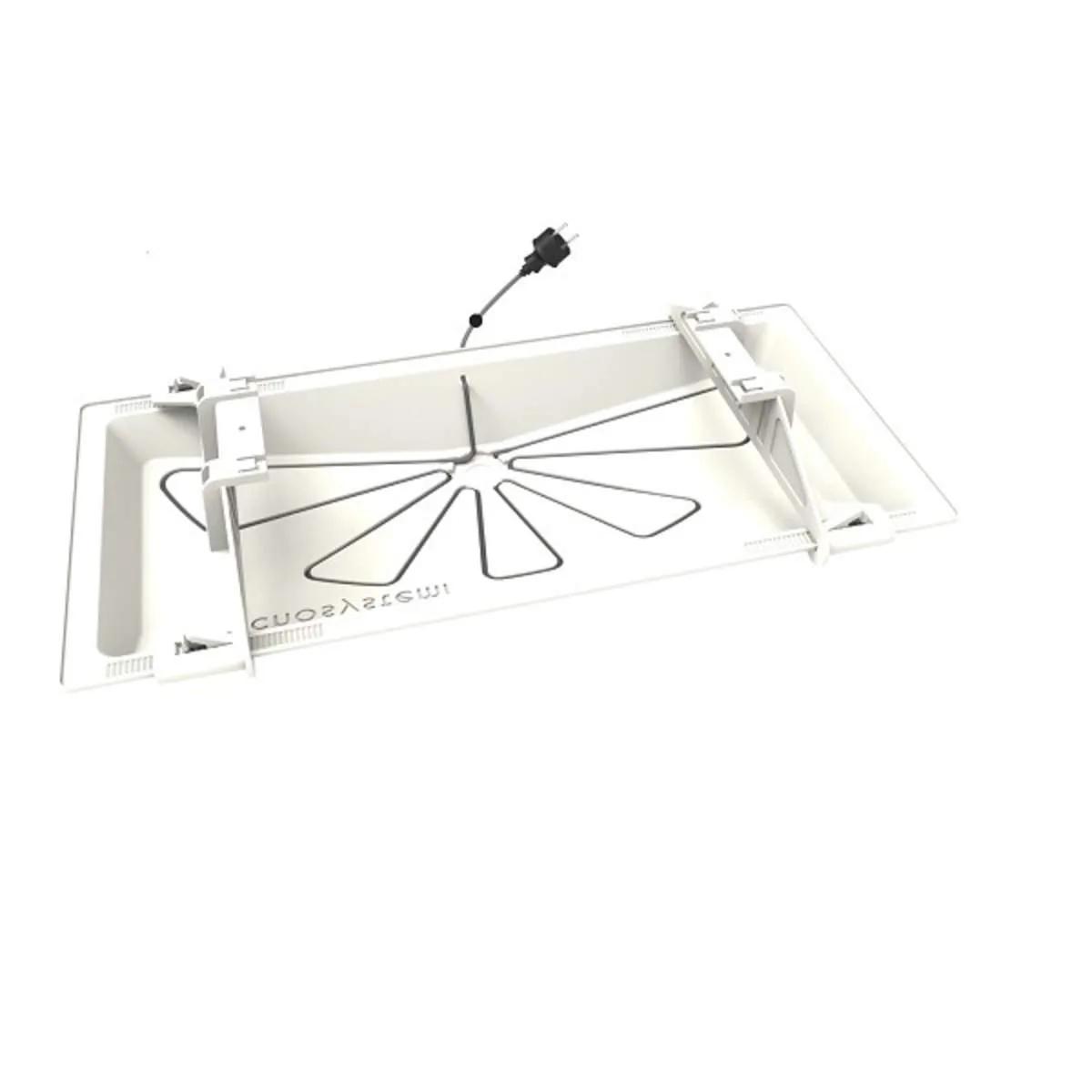Tecnosystemi BlueRiver condenslekbak 105 x 40 cm wit RAL9002 + thermische verwarmingskabel l= 3 m