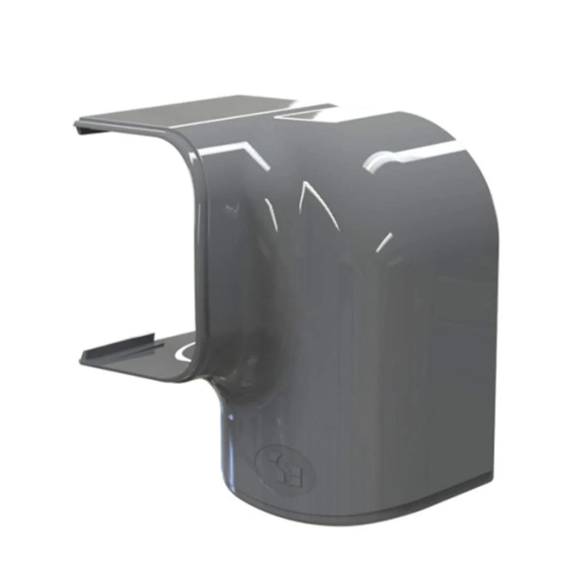 Tecnosystemi Optima linksdraaiende bocht 90° MRS75 — Antraciet (75 mm)